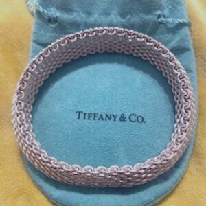 Vintage Silver Authentic Sterling Silver 925 Mesh Tiffany Bracelet